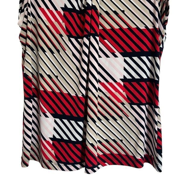Tommy Hilfiger Women's Printed Knot Neck Shell Blue Size Large‎ - Picture 8 of 12